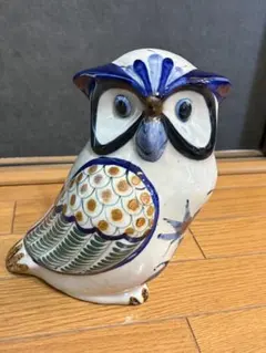 ロイヤルコペンハーゲン 陶器製 鳥笛鳥のオブジェ 置物 ブルー系