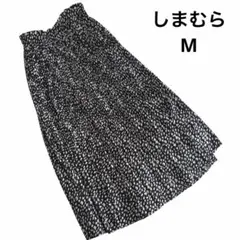ロングスカート　スカート　プリーツスカート　プリーツ　柄スカート　美品　しまむら