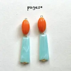 No.176*7 レトロバイカラーピアス/イヤリング