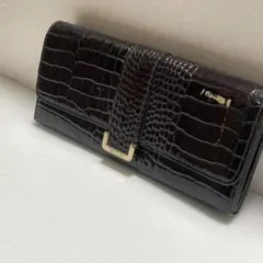 comme ca du mode コムサデモード クロコ型押し 長財布 黒のサムネイル