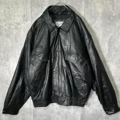 極上 本革 レザー ジャケット オールブラック 黒 肩パッドなし