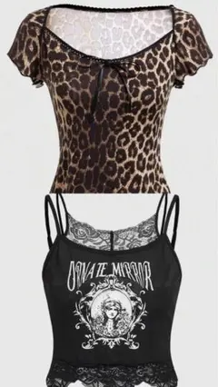 SHEIN ROMWE キャミソール ヒョウ柄 y2k グランジ系 まとめ売り