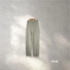 UN3D. ミニマルニットパンツ ミラノリブ ベージュ 36のサムネイル