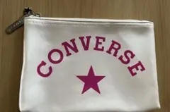 CONVERSE ポーチ ホワイト ピンク ロゴのサムネイル