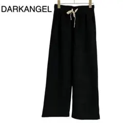 DARKANGEL あったか裏起毛 ワイドパンツ 黒 Mサイズ 【53】