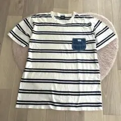 ♡Lee♡デニムポケット付きボーダー柄半袖Tシャツ♡綿100%♡カジュアル♡のサムネイル