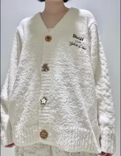 ジェラピケ　パウダージャガード　カーディガン