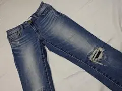 アズールバイマウジー☆リペアスキニーデニム☆M☆ウェスト約73cm