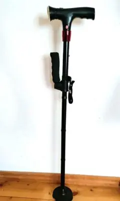 4点杖安心・安全多点杖 アルミニウム製軽量480g 最延長175cm ブラックのサムネイル