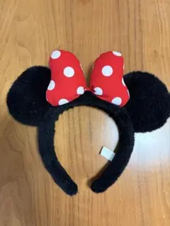 ミニーマウス カチューシャ　赤　黒