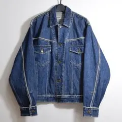 80s KATHARINE HAMNETT 本人期 ジルコン装飾デニムジャケットのサムネイル