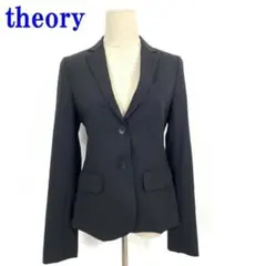 セオリー テーラードジャケット ブラック ウール ポリウレタン 2 C2491