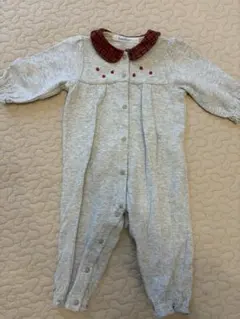 familiar ファミリア ロンパース 70 ファミリアチェック襟 赤 秋冬