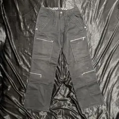 00s BURBERRY BLACK LABEL ジップ パンツ Y2K