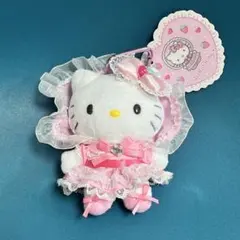 ハローキティ ラブリーフリルマスコットキーホルダー ロリータ(ピンク)