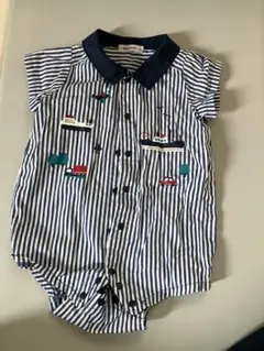 familiar ストライプ柄ロンパース 60cm