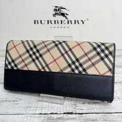 Burberry バーバリー ノバチェック がま口 長財布 美品
