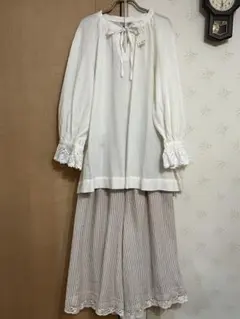 sm2 チュニックブラウス(新品)キュロットパンツ(新品に近い)のSET