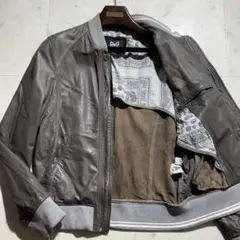 DOLCE&GABBANA ドルチェ&ガッバーナ レザージャケットグレージュ52のサムネイル
