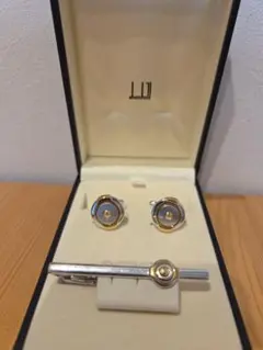 dunhill カフスとネクタイピン（タイバー） セット　ゴールド　シルバー