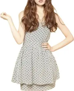 JEANASIS テクノドットベアキャミワンピース ジャンパースカート