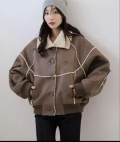 わ*い様 LOWRYSFARM ムートンボアブルゾン