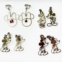 イヤリング　ディズニー　ミッキー　ミニー　4点セット ゴールド　まとめ売り