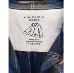 フェリシモサニークラウズHARAPPA チェックワンピース 140 紺系