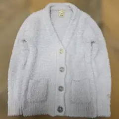 gelato pique ライトグレー フリース カーディガン y60