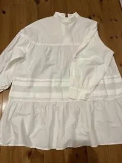 ★LOWRYS FARM★白ワンピース★チュニック★ブラウス柄フリーサイズ