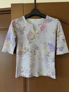 花柄 五分袖