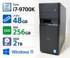 【初期化済】Core i7-9700K メモリ48GB SSD256GB+2TBのサムネイル