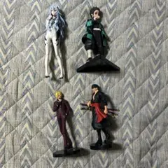 アニメキャラクター フィギュアセット 綾波レイ　ロロノアゾロ　炭治郎 サンジ