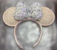 未使用　ディズニーシー 20周年　カチューシャ　スパンコール　ピンク