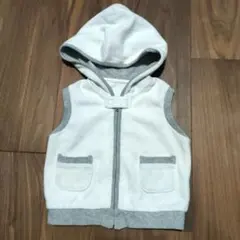 COMME CA ISM フード付きベビーベスト