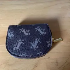 飛んでいる馬のデザイン ダークブラウン コインケース