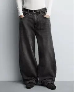 未使用品 ZARA BAGGY FIT DENIM デニム ジーンズ hareのサムネイル