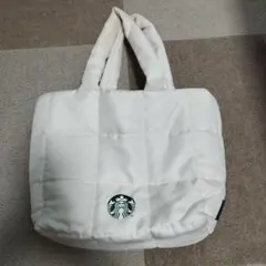 Starbucks キルティングトートバッグ ホワイト