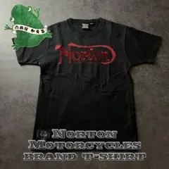【即日発送・国内古着】Norton ノートン　Tシャツ　刺繍　カフェレーサー　Mのサムネイル