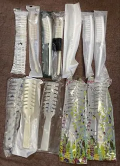 【新品・未開封】使い捨て ヘアーブラシ 12本セット 個包装 ホテル アメニティ