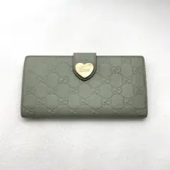 GUCCI グッチ 長財布 ラブリーハート シマレザー Wホック 0715-3 