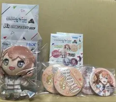 プロセカ　ラッキーくじ　花里みのり　缶バッジ×2 ぷちぬい　モアジャン