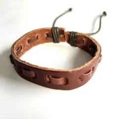 ★新品★レザーブレスレット　本革ブレスレット　バングル　ユニセックス　②