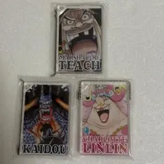 【黒ひげ・カイドウ・ビッグマム】ワンピース ドミノ風アクリルキーホルダー