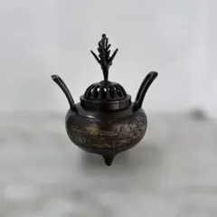 鳳凰の意匠 香炉 鋳物製