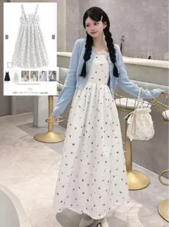 GRL 花柄ジャガードフレアワンピース gn389