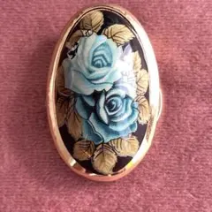 スカーフクリップ　バラ柄スカーフクリップ