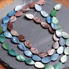 雫型シェルビーズ3色セット