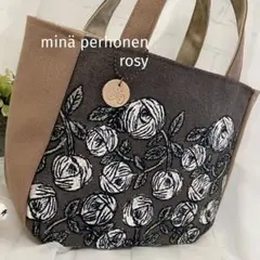 ハンドメイド　ラウンドトートバッグ ミナペルホネン　rosy 450