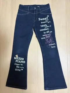 【美品】 MEZZO PIANO メゾピアノ デニムジーンズ 150cmのサムネイル